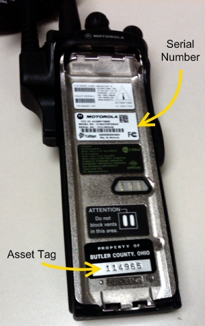 Asset Tag and Serial Number on XTS-5000