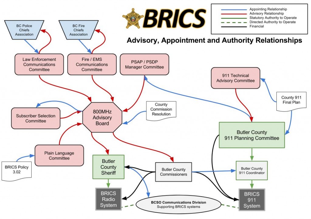 BRICS Advisory, Appointment, Authority Relationships